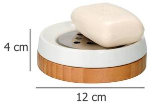 Seifenablage Seifenhalter Seifenschale Weiß - Keramik - 12 x 4 x 12 cm