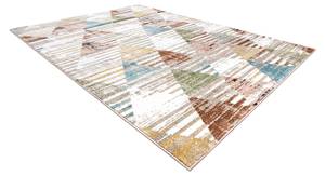 Tapis Poli 9051a Géométriqu Beige - Matière plastique - Textile - 120 x 1 x 170 cm