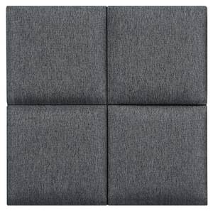 Set de 4 coussins muraux Carpino Gris foncé - Nombre de pièces dans le lot : 4