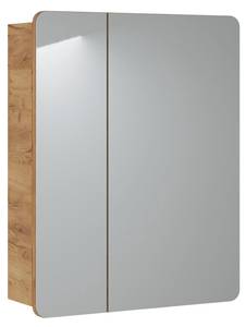 Spiegelschränke ARUBA MC60 2D Beige - Holzwerkstoff - Kunststoff - 60 x 75 x 16 cm