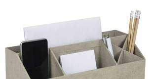 Organisateur de bureau ELISA Beige - Hauteur : 12 cm