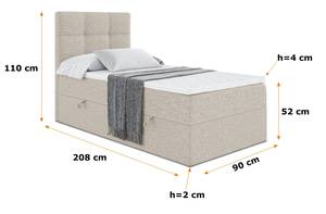 Boxspringbett  MARCE Beige - H3