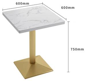 Tisch HMJTA Gold - Holzwerkstoff - Metall - 75 x 60 x 60 cm