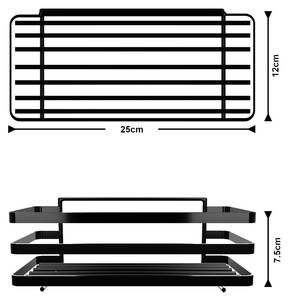 Duschregal Pertunmaa 2-tlg. Schwarz - Metall - 12 x 8 x 25 cm