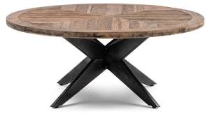 Table basse Falcon Crest Noir - Bois massif - 100 x 40 x 100 cm