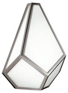 Wandleuchte DINA Silber - Weiß - Metall - 22 x 30 x 13 cm