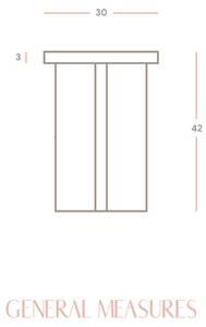 Hocker Denia Massivholz - Holzart/Dekor - 30 x 42 x 30 cm