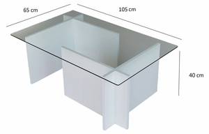 Table basse Asellus Blanc crème