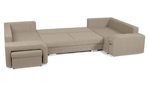 Ecksofa Eckcouch Fergus U Form Couch Braun - Ecke davorstehend links