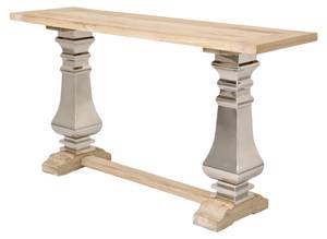 Console GLAMOUR CONT160 Beige - Bois massif - Bois/Imitation - 160 x 85 x 45 cm