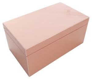 Schmuckkasten M rosa, hochglanz blush Pink - Holzwerkstoff - Kunststoff - 28 x 13 x 17 cm