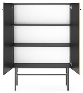 Highboard DIVENOS Schwarz - Holzwerkstoff - 94 x 132 x 39 cm