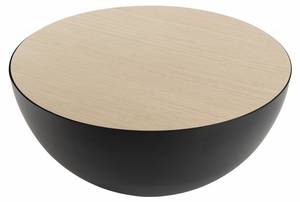 Table basse coque base métal Noir - Bois manufacturé - 70 x 31 x 70 cm