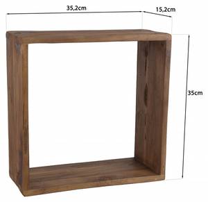 Etagère murale carrée 1 niche Marron - Bois massif - 15 x 35 x 35 cm