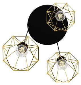 Lustre suspension ARIYAN Noir - Doré - Gris métallisé - 44 x 18 x 44 cm