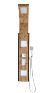 Duschsäule mit Hydromassage DALIMA Beige - Holzwerkstoff - 22 x 145 x 22 cm