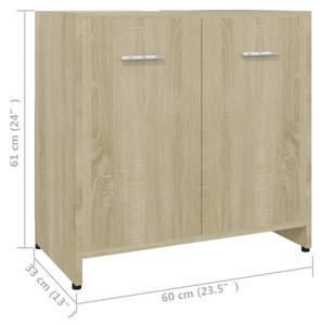 Badezimmerschrank 3003742 Braun - Holzwerkstoff - 60 x 61 x 33 cm