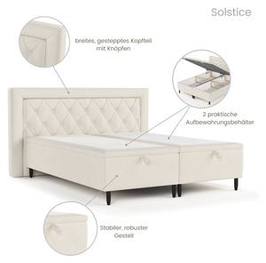 Premium Polsterbett Solstice Beige - Breite: 200 cm