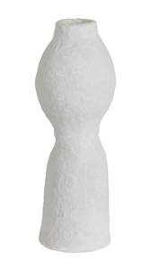 Vase Harire Weiß - Papier - 15 x 45 x 15 cm