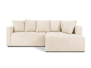 Schlaf-Ecksofa mit Box ELIE 4 Sitzplätze Beige