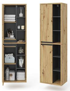 Badschrank Viola 33904 Anthrazit - Eiche Sand Dekor