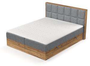 Premium Boxspringbett Makalu Stoff Neve Dunkelgrau - Breite: 169 cm