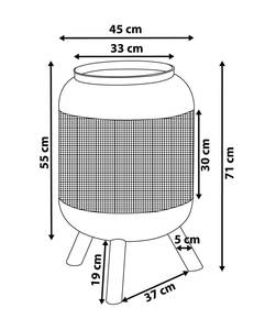 Feuerstelle für Holz VEER Schwarz - Metall - 45 x 71 x 45 cm