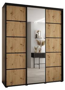 ARMOIRE À PORTES COULISSANTES DAVOS 5 Noir - Imitation chêne - Largeur : 190 cm