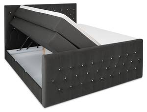 Boxspringbett MARDIN mit Bettkasten Anthrazit - Breite: 200 cm