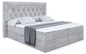 Boxspringbett NOEL Hellgrau - Breite: 160 cm - H3