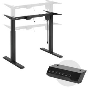 Elektrisches Schreibtischgestell Schwarz Schwarz - Metall - 130 x 123 x 57 cm