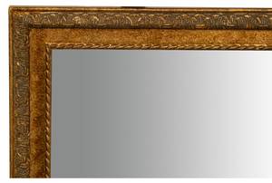 Wandspiegel KLARHEIT Gold - Massivholz - 4 x 90 x 60 cm