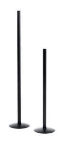 2x Kerzenhalter Sao Paulo Schwarz - Metall - 3 x 74 x 74 cm