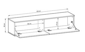 Fernsehtisch ORO MDF RTV135 Gold - Grau