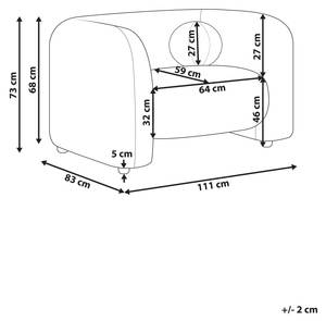 Sessel LEIREN Cremeweiß - Weiß