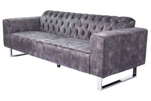 Sofa NILO 3-Sitzer Velvet Vintage Gris