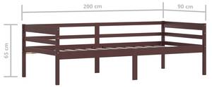 Bettgestell-K-20921 Braun - Holzwerkstoff - 90 x 65 x 200 cm