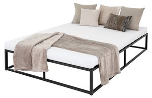 Metallbett mit Stahlramen Schwarz - Breite: 160 cm