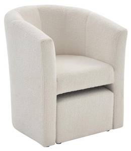 Fauteuil cabriolet JOVANA Blanc - Textile - 64 x 74 x 65 cm