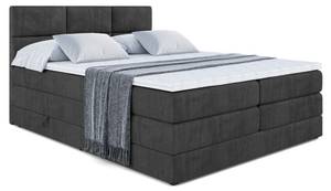 Boxspringbett OHIO KING Schwarz - Breite: 140 cm