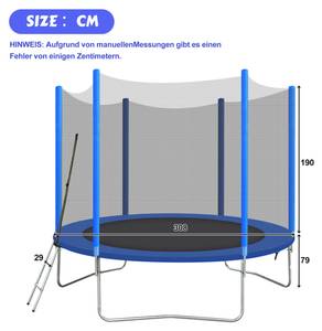 Trampolin Mini Ⅵ Blau - Metall - 308 x 269 x 308 cm