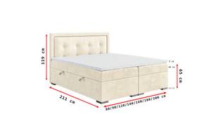 Boxspringbett VARE Breite: 140 cm - H4