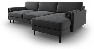 Schlaf-Ecksofa + Box SCOTT 5 Sitzplätze Grau