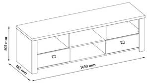 Wohnwand LATOUR 3-teilig Braun - Grau - Holzwerkstoff - 255 x 135 x 57 cm