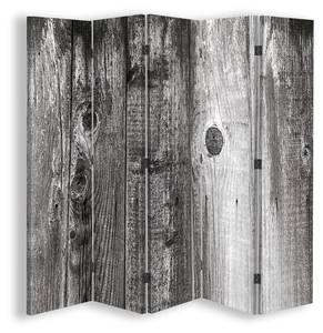 Paravent Black And White Wood 180 x 170 cm