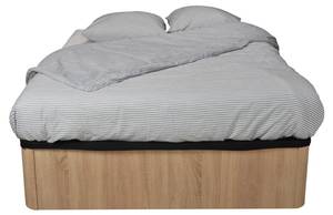 BETTKASTEN SPIRO mit Lattenrost Braun - Holzwerkstoff - 140 x 35 x 191 cm