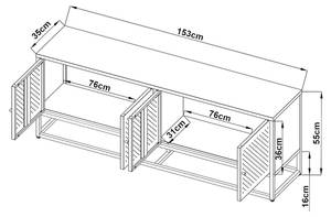 Fernsehschrank Janakkala 153 x 35 cm