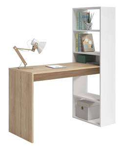 Bureau Denton Blanc et Chêne Blanc - 53 x 144 x 120 cm