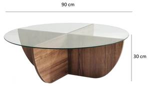 Table basse AYSUN Marron - Bois manufacturé - 90 x 30 x 90 cm