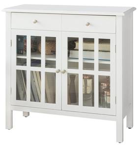 Buffet Commode FSB23-W Blanc - Bois manufacturé - 80 x 80 x 34 cm